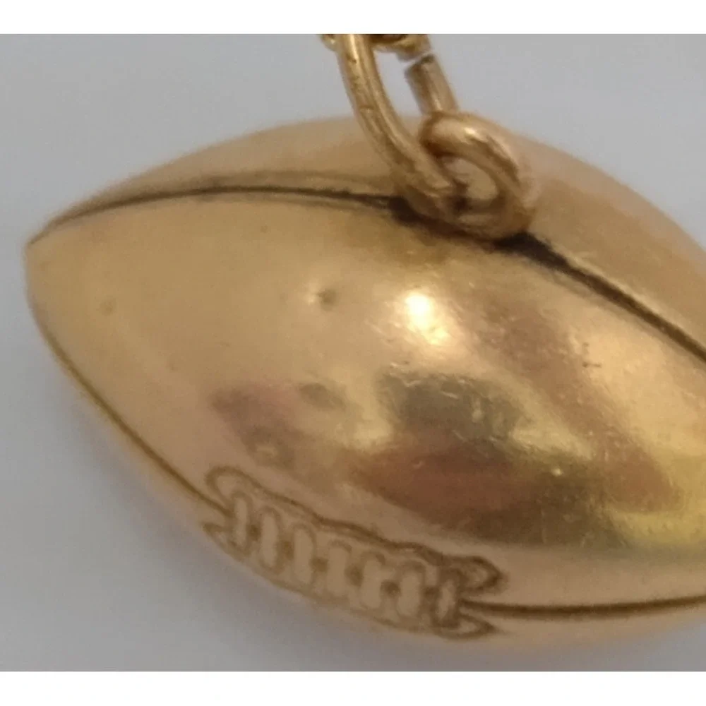 Vintage‎ Football Pendant Necklace JMF 1/20 Gold Filled